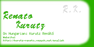 renato kurutz business card